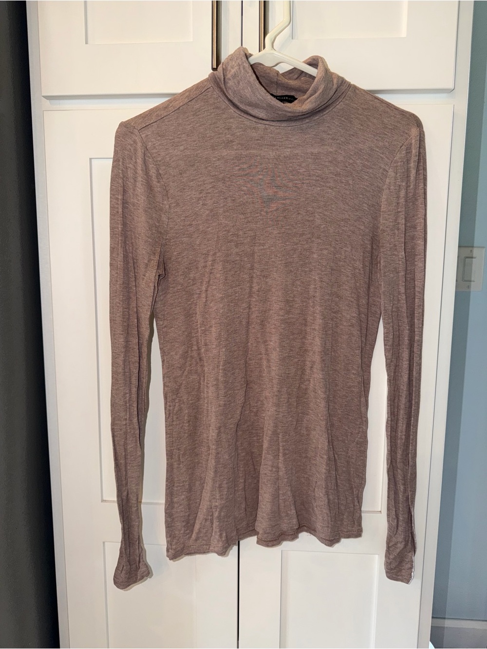 Lightweight Long Sleeve Turtleneck Tan
